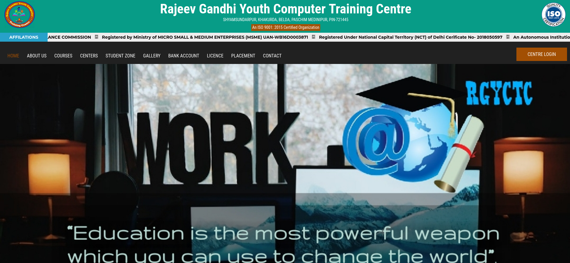 Rajeev Gandhi Youth Computer Training Centre